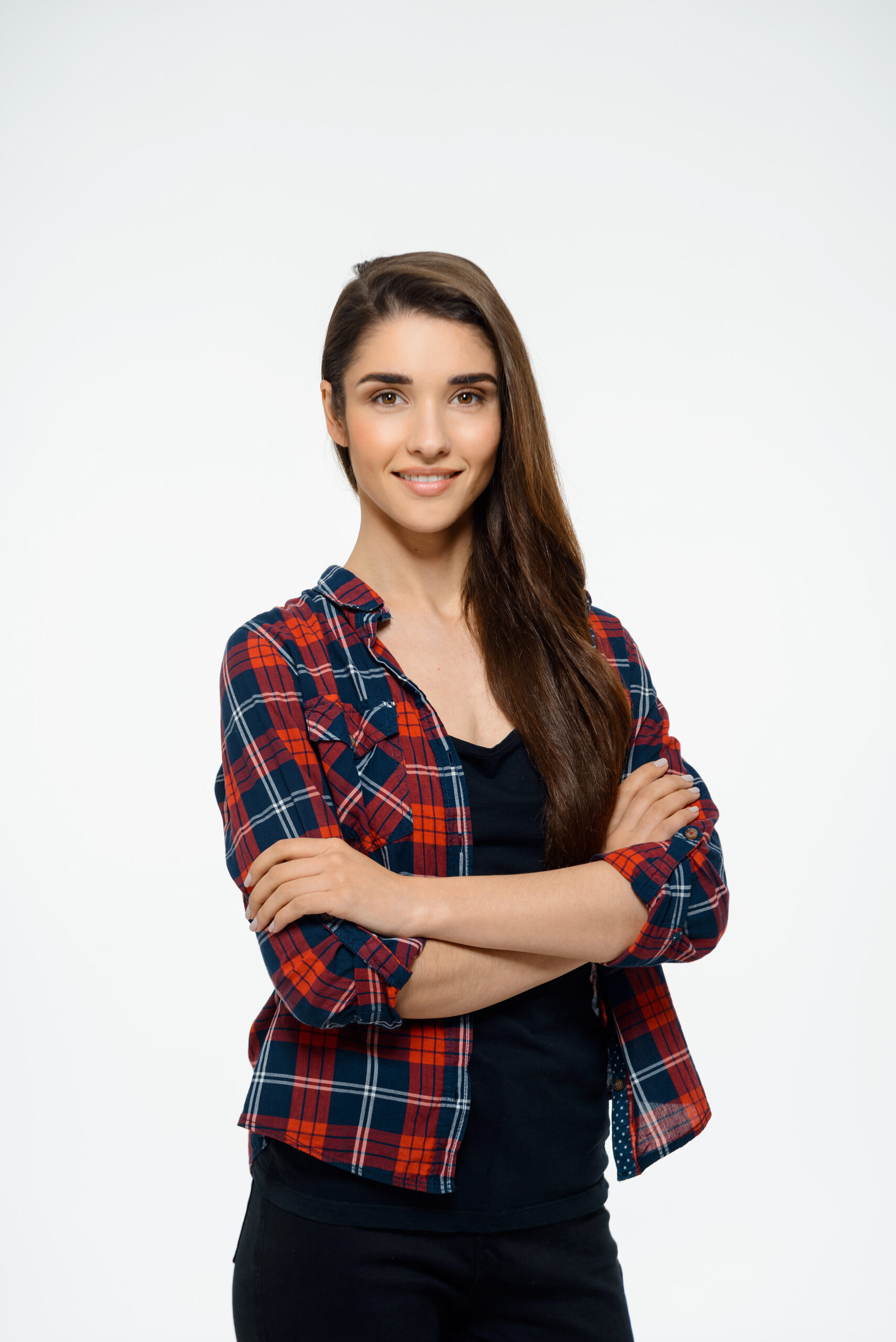 portrait beautiful girl white background scaled